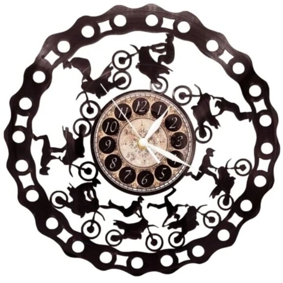 DIRT BIKES vinyl record clock - Picture 1 of 2